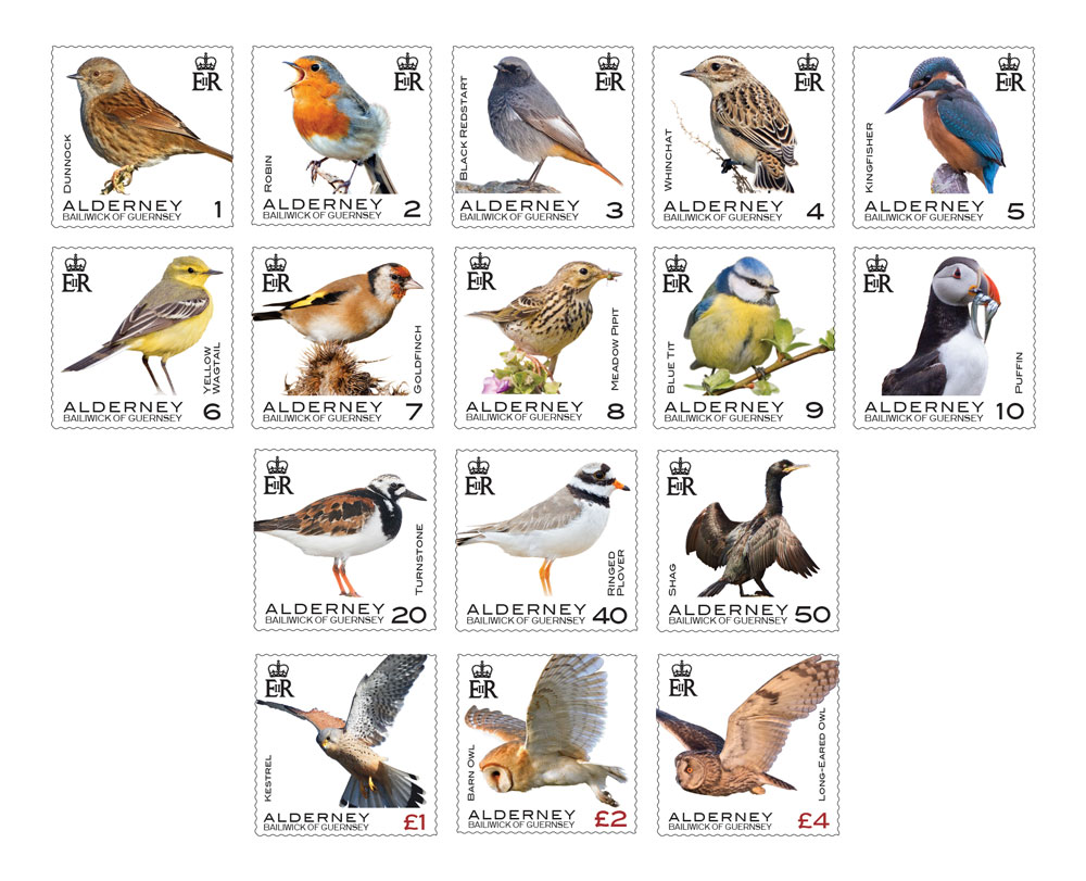 Guernsey Post to issue Definitive stamps depicting Alderney Birds